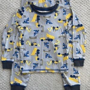 Construction Pajamas Carter's Gray, Blue, Yellow 5t two piece long sleeve cotton